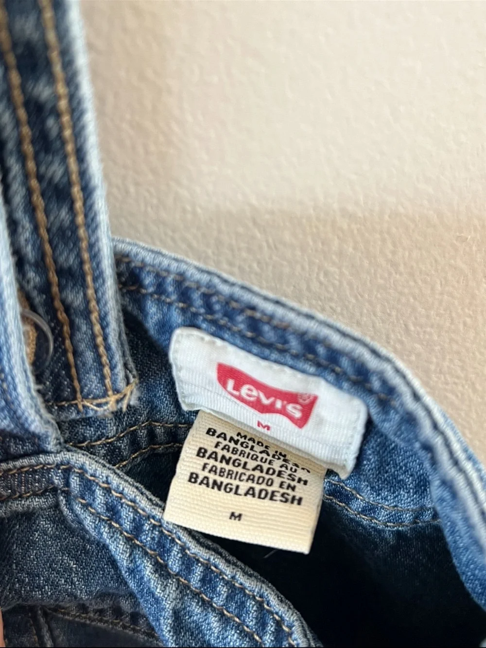 Levi's Blue Denim Button-Front Crop Top - Picture 3 of 4